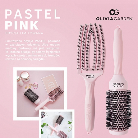 Szczotka Olivia Garden Pro-Thermal Pastel Pink do włosów, rozmiar 43mm Szczotki do włosów Olivia Garden 5414343013484