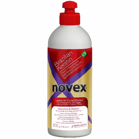 Odżywka Novex Brazilian Keratin Leave-In bez spłukiwania nawilżajaca 300ml Odżywka nawilżająca do włosów Novex 876120002800