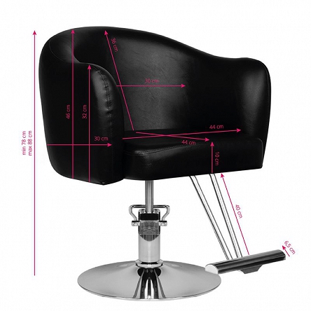 Fotel fryzjerski Hair System HS05, czarny dostępny w 48h Fotele fryzjerskie Hair System 5906717420047