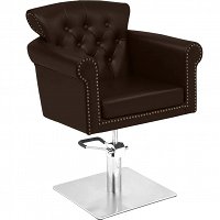Fotel fryzjerski Gabbiano Berlin brązowy dostępny w 48H