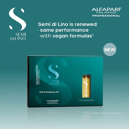 Olejek Alfaparf Semi Di Lino RECONSTRUCTION S.O.S. regenerujący włosy zniszczone, ampułki 6x13ml Ampułki do włosów Alfaparf 8022297064239