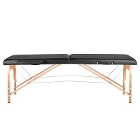 Stół Activ Komfort 2 Wood składany na pół do masażu (drewniany), segmentowy czarny