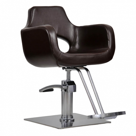 Fotel fryzjerski Italpro Mediolan, fotel fryzjerski brąz, dostępny w 48h Fotele fryzjerskie Italpro
