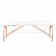 Stół Activ Komfort 2 Wood składany do masażu (drewniany), segmentowy biały