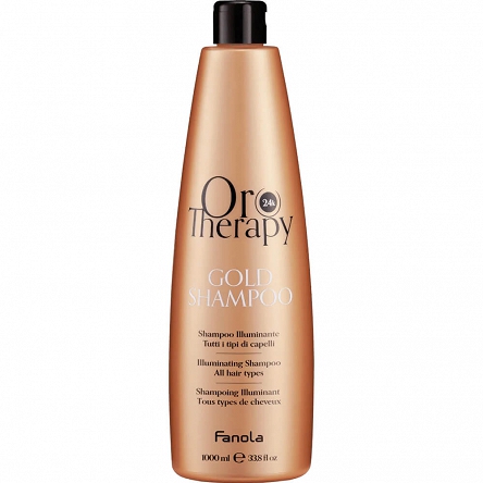 Szampon Fanola Oro Therapy rozświetlający do włosów z olejkami 1000ml Szampony nabłyszczające Fanola 8008277762784