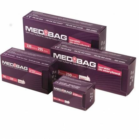 Torebki Medilab Medibag do sterylizacji 90x230mm Sterylizatory kosmetyczne Medilab 5902340984284