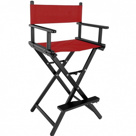 Krzesło Activ Glamour do makijażu czarne z czerwonym materiałem Activ Activ 10877