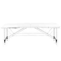Stół Activ Komfort 2 składany do masażu (aluminiowy), segmentowy biały