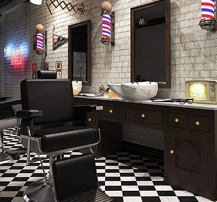 Fotel fryzjerski Ayala BARBER TIGER barberski czarny męski dostępny w 48H Fotele barberskie Ayala