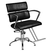 Fotel fryzjerski Hair System SM362-1, czarny dostępny w 48h