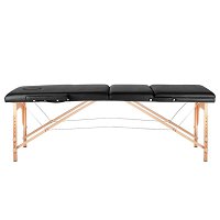 Stół Activ Komfort 2 Wood składany do masażu (drewniany), segmentowy czarny