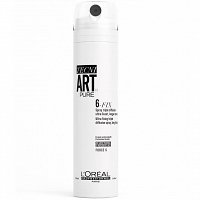 Spray Loreal Tecni.art Pure 6-Fix extra supermocny do włosów, bezzapachowy 250ml