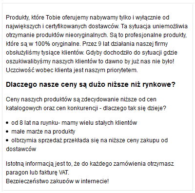 oryginalny produkt