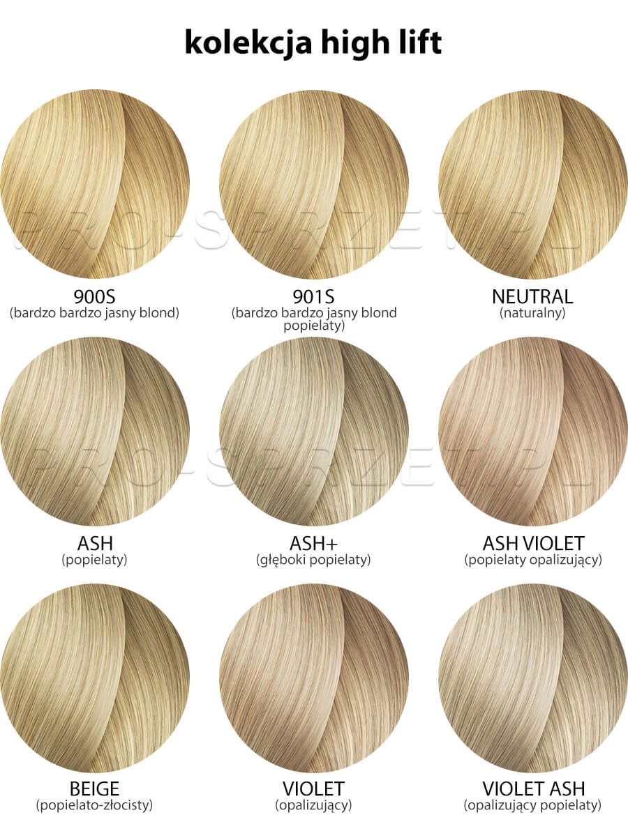 Loreal Majirel High Lift - paleta kolorów blond
