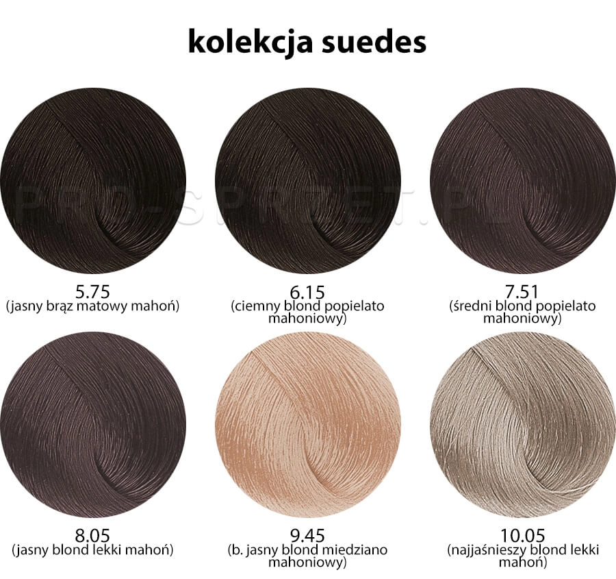 Alfaparf Evolution of the color, paleta kolorów - kolekcja suedes