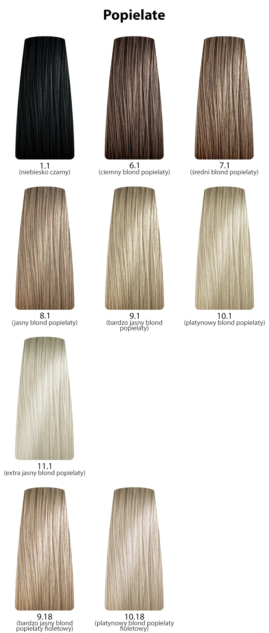Dusy Professional Color Creations Farba do włosów - kolory popielate fioletowe i niebieske