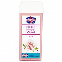 Wosk RONNEY Wax Cartridge ROSE Color do depilacji w roce różany 100ml Podgrzewacze do wosku Ronney 5060456779979