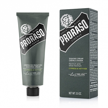 Krem Proraso Cypress & Vetiver do golenia z naturalnymi olejkami i orzeźwiającym zapachu 100ml Nowości Proraso 8004395007172