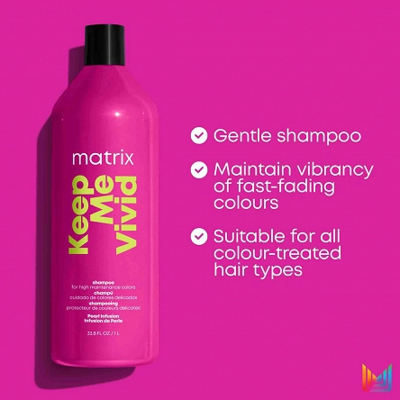 Szampon Matrix KEEP IT VIVID do ciężkich w utrzymaniu koloryzacji 1000ml Szampony do włosów Matrix 3474636679843