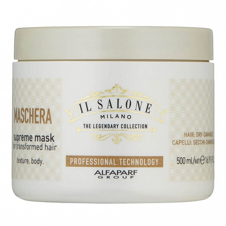 Maska Alfaparf Il Salone Supreme regenerująca do suchych i zniszczonych włosów 500ml Maski do włosów Alfaparf 8022297157887
