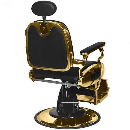 Fotel barberski Gabbiano Francesco złoto-czarny, dostępny w 48h Fotele barberskie Gabbiano 5906717436826
