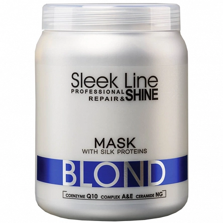 Maska Stapiz Sleek Line Blond 1000ml Sleek Line - Wygładzenie włosów puszących się Stapiz 5904277710882