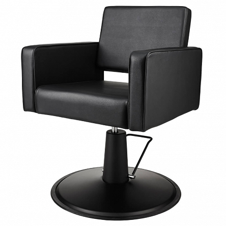 Fotel Super Salon ASTON do salonu fryzjerskiego czarny dostępny w 48H Fotele fryzjerskie Super Salon