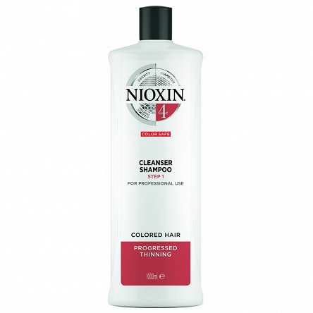 Szampon Nioxin System 4 do włosów farbowanych, oczyszczający 1000ml Szampony do włosów Nioxin 4064666044446