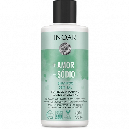 Szampon Inoar +Amor -Sódio do każdego rodzaju włosów z pantenolem 400ml Inoar