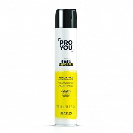 Lakier Revlon ProYou Setter Hairspray Medium do włosów umiarkowanie utrwalający i zwiększający objętość 500ml Lakiery do włosów Revlon Professional 8432225114781
