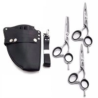 Zestaw narzędzi fryzjerskich Jay2 - 2 pary nożyczek w rozmiarach 5.5', 6.0' + degażówki 6.0' + kabura Nożyczki fryzjerskie Jaguar 4030363122220