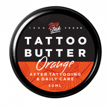 Masło Loveink Tattoo Butter Orange do pielęgnacji skóry z tatuażami 50ml Kosmetyki do ciała LoveInk 5907558206616