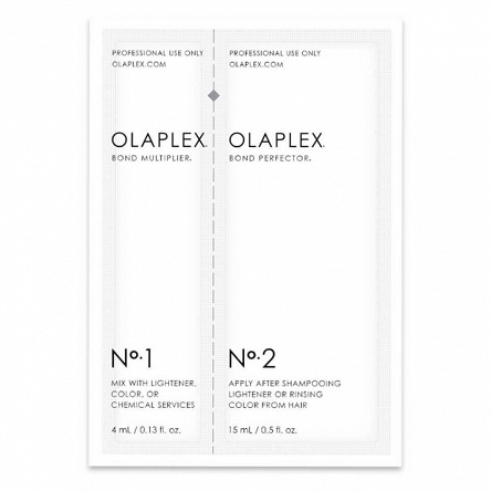 Zestaw Olaplex Single Use No.1 + No.2, do regeneracji włosów 4ml+15ml Kuracje do włosów Olaplex 896364002893