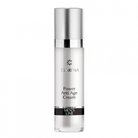 Krem przeciwzmarszczkowy dla mężczyzn Clarena Power Anti Age Cream 50ml Kremy do twarzy Clarena 5904730324687