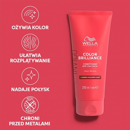 Odżywka Wella INVIGO Color Brilliance do włosów grubych, farbowanych 200ml Odżywki do włosów farbowanych Wella 4064666339252