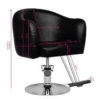 Fotel fryzjerski Hair System HS05, czarny dostępny w 48h Fotele fryzjerskie Hair System 5906717420047