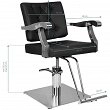 Fotel fryzjerski Gabbiano Lyon czarny Gabbiano 5906717433801