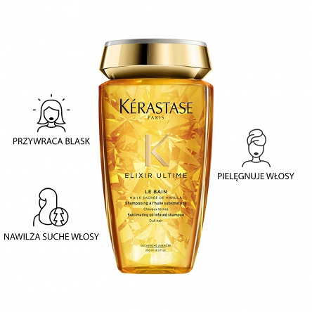 Kąpiel Kerastase Elixir Ultime Bain do pielęgnacji włosów 250ml Szampon regenerujący włosy Kerastase 3474636614103