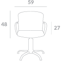 Fotel fryzjerski Ayala ISADORA baza kwadrat dostępny w 48H Fotele fryzjerskie Ayala