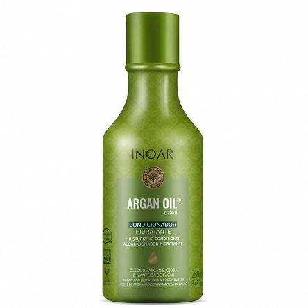 Szampon + odżywka Inoar Argan Oil, wygładzający 2x250ml Włosy puszące się Inoar 7898581083092