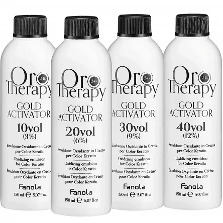 Aktywator Fanola Oro Therapy Gold Activator Oro Puro w kremie z keratyną, stężenia: 3%, 6%, 9%, 12% 150ml Oxydanty Fanola 8008277764092