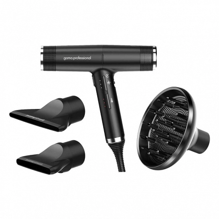 Lekka suszarka Ga.ma IQ Perfetto professional 294g, różowo-złota 1600W Suszarki z dyfuzorem Ga.ma 8023277144125