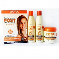 Zestaw Kativa POST 3 do pięlegnacji 3x250ml Keratynowe prostowanie Kativa 7750075024274