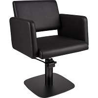 Fotel fryzjerski Ayala Lea z czarną podstawą dostępny w 48h Ayala