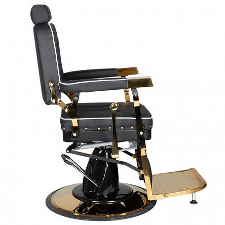 Fotel barberski Gabbiano Filippo Silver, czarno-złoty dostępny w 48h Fotele barberskie Gabbiano 5906717434204