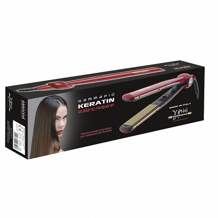 Prostownica do włosów Gamma Piu Keratin Titanium, czerwona Prostownice do włosów Gamma Piu 8021660007460