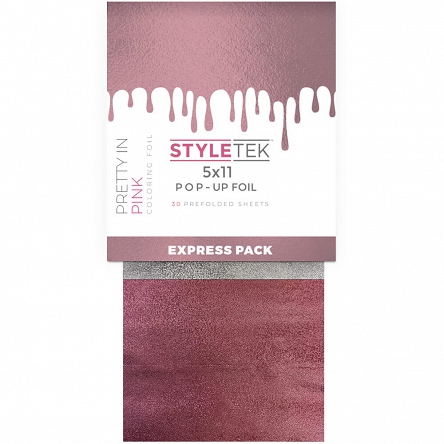 Folia do farbowania Styletek Pop-up Foil Pink, kolor różowy 30szt. Styletek 10187261
