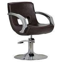Fotel fryzjerski Italpro Roma, brązowy dostępny w 48h Fotele fryzjerskie Italpro