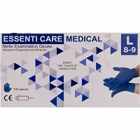 Rękawiczki Essenti Care Nitrile Gloves nitrylowe bezpudrowe niebieskie 100szt. Rękawiczki jednorazowe Essenti Care 5901867240491