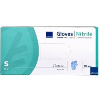 Rękawiczki nitrylowe Abena, bezpudrowe niebieskie, rozmiar S (6-7) i M (7-8) 100szt. Rękawiczki jednorazowe Abena 5703538241710
